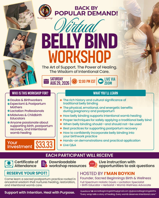 Virtual Belly Bind Workshop 8/29/2026!!